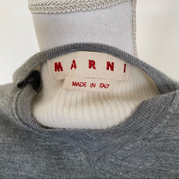 Marni Jersey Knit Two Tones Buttoned Sweater Top A15 - Picture 6 of 6